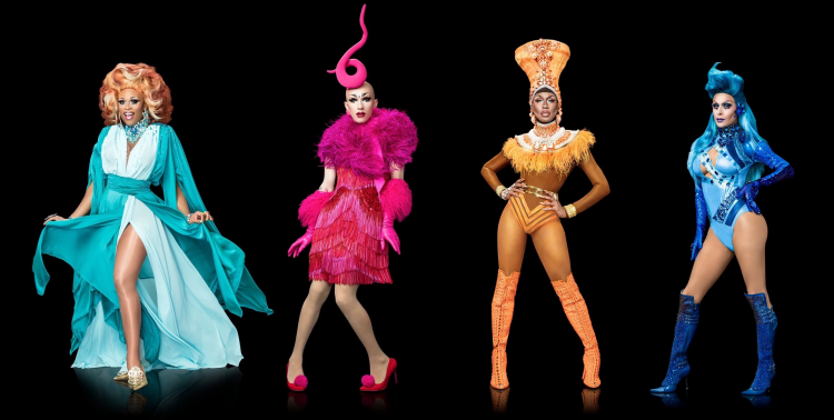 The top four of Rupaul's Drag Race season nine - Peppermint, Sasha Velour, Shea Coulee and Trinity Taylor.