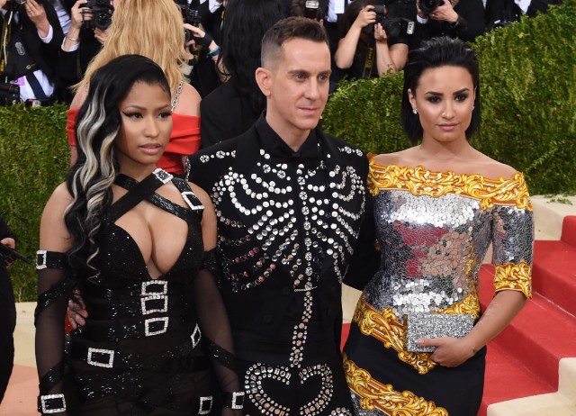 Nicki Minaj, Jeremy Scott and Demi Lovato.jpg